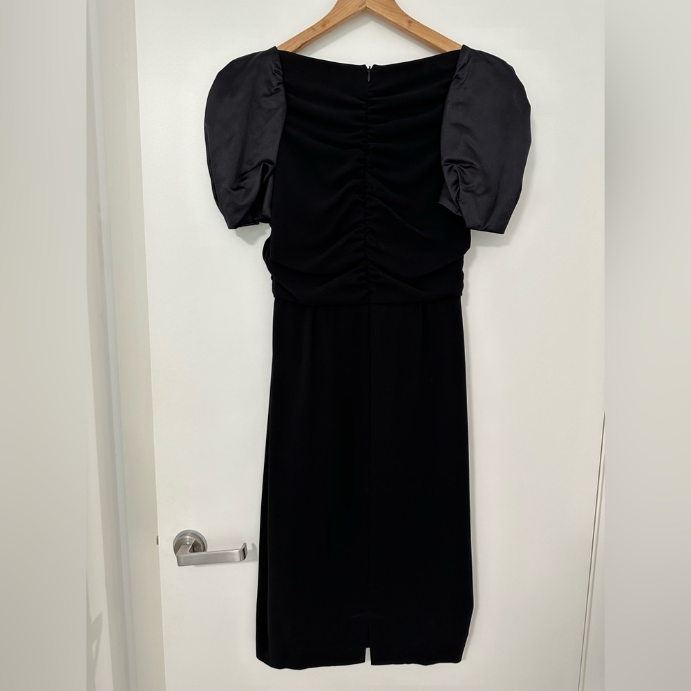 MaxMara little black dress, mini with silk bell sleves. Size IT 44. New w/tags - Picture 2 of 9